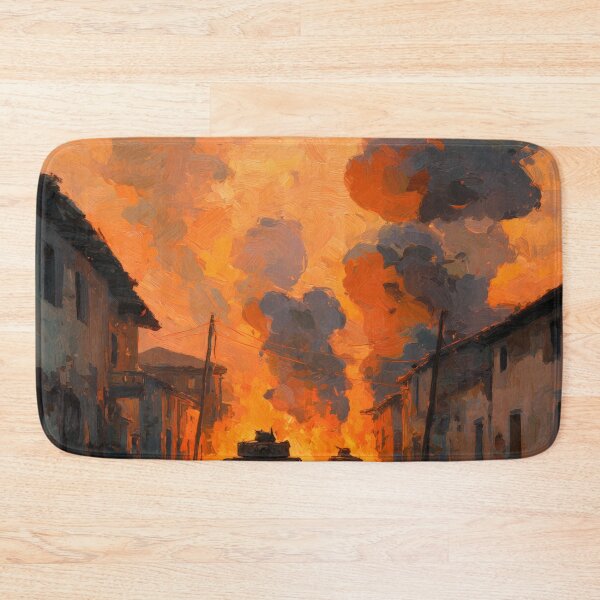 Item preview, Tank Battle in a Bombed French Village designed and sold by Rtymer.