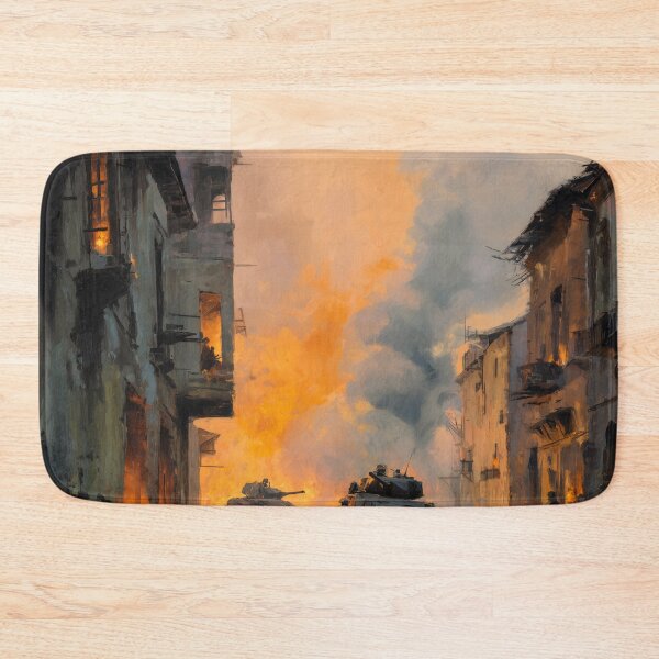 Item preview, Tank Battle in a Bombed French Village designed and sold by Rtymer.
