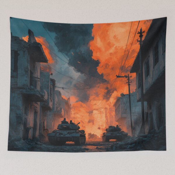 Item preview, Tank Battle in a Bombed French Village designed and sold by Rtymer.