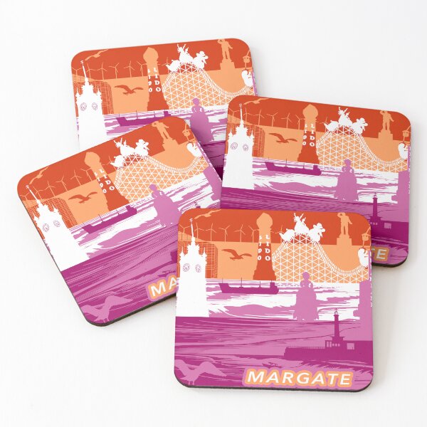 Item preview, Landmarks of Margate Lesbian Pride Flag designed and sold by Kentish Floridian.