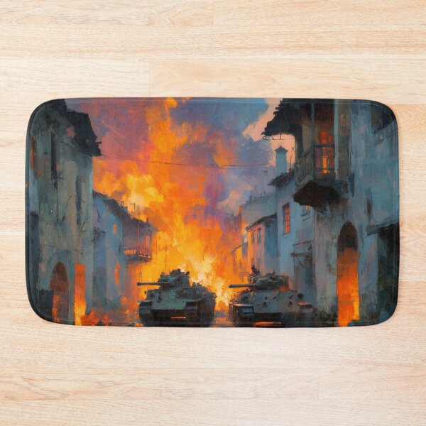 Item preview, Tank Battle in a Bombed French Village designed and sold by Rtymer.