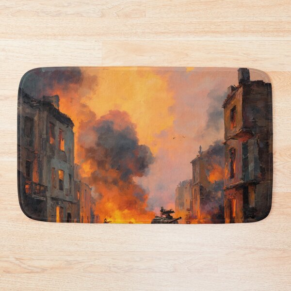 Item preview, Tank Battle in a Bombed French Village designed and sold by Rtymer.