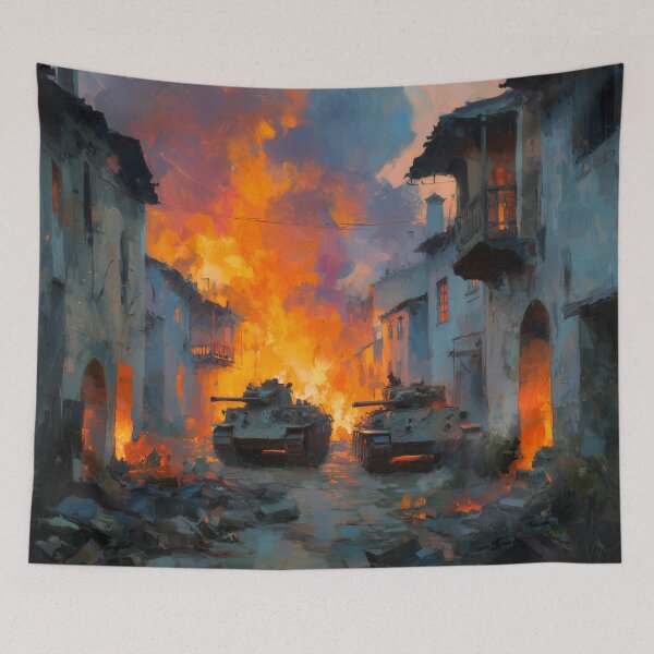 Item preview, Tank Battle in a Bombed French Village designed and sold by Rtymer.