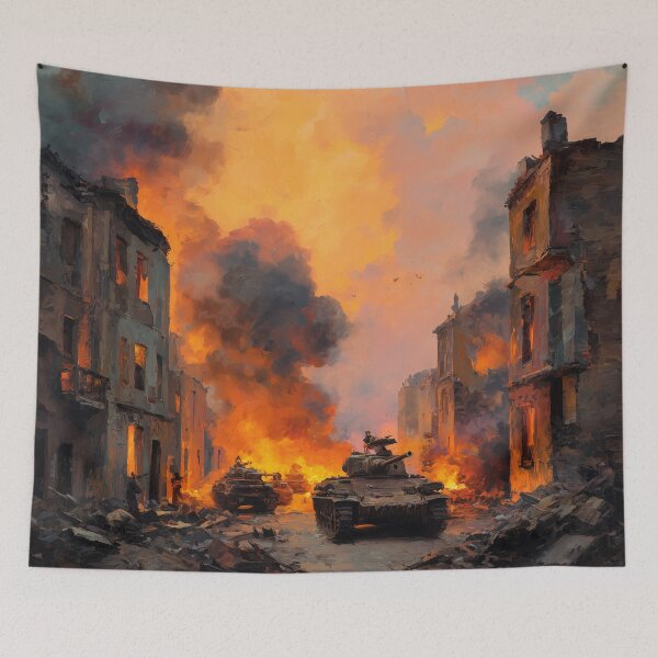 Item preview, Tank Battle in a Bombed French Village designed and sold by Rtymer.