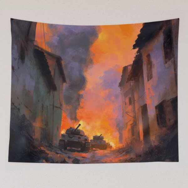 Item preview, Tank Battle in a Bombed French Village designed and sold by Rtymer.
