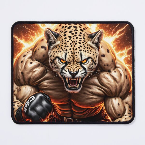 Item preview, Roaring cheetah at boxing training designed and sold by Danh Style.
