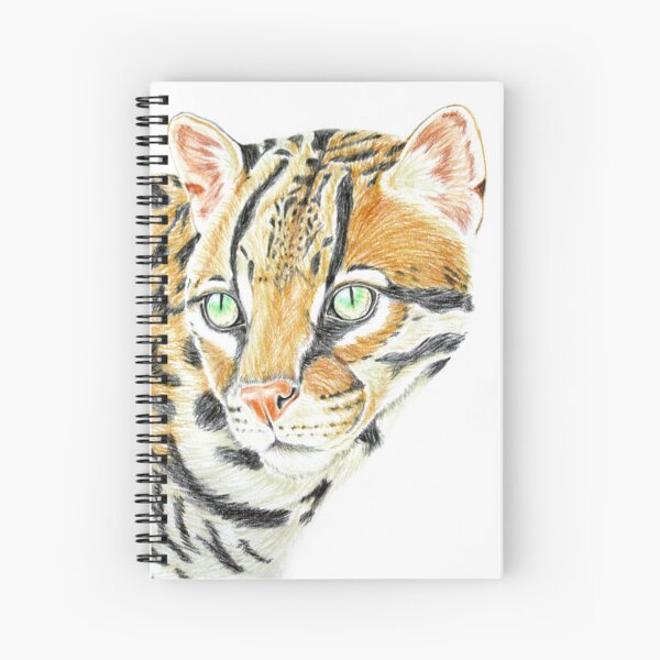 Vista previa del artículo con la obra «Ocelote», diseñado y vendido por CateCameron-art.