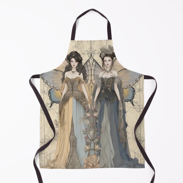 Item preview, Butterfly Twins | Fae Twins | Brunettes | Pastel Goth | Art Nouveau designed and sold by Radiant-Art.