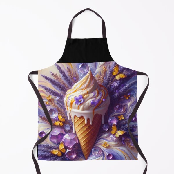 Item preview, Lavender and Vanilla Fantasy Ice Cream – Purple Yellow Dreamy Aesthetic designed and sold by EmeraldeaArt.