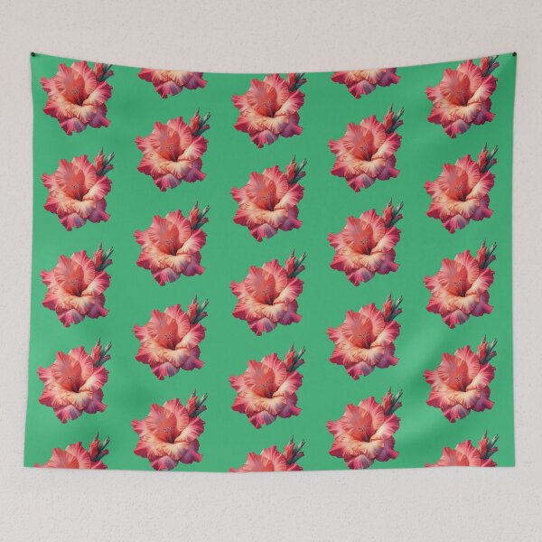 Item preview,  Vibrant Coral and Pink Gladiolus in Bloom designed and sold by IraBum.
