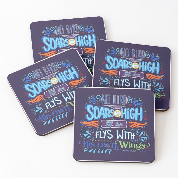 Item preview, No bird soars too high, inspirational quote designed and sold by Ilikeiwantilove.