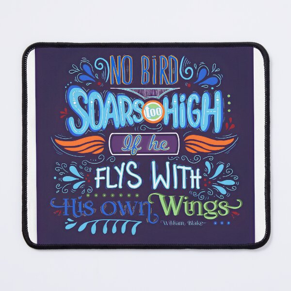 Item preview, No bird soars too high, inspirational quote designed and sold by Ilikeiwantilove.