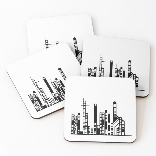 Item preview, Copie de Copie de Paysage Urbain 10 (simple, noir et blanc, minimaliste) designed and sold by EBFCDesigns.