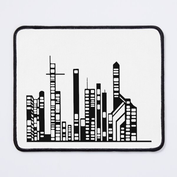 Item preview, Copie de Copie de Paysage Urbain 10 (simple, noir et blanc, minimaliste) designed and sold by EBFCDesigns.