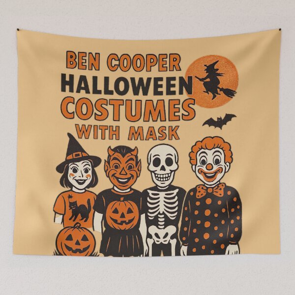 Item preview, Retro 50s, 60s, 70s style Halloween Costumes spooky Cooper Bats Witch designed and sold by 90snerd.