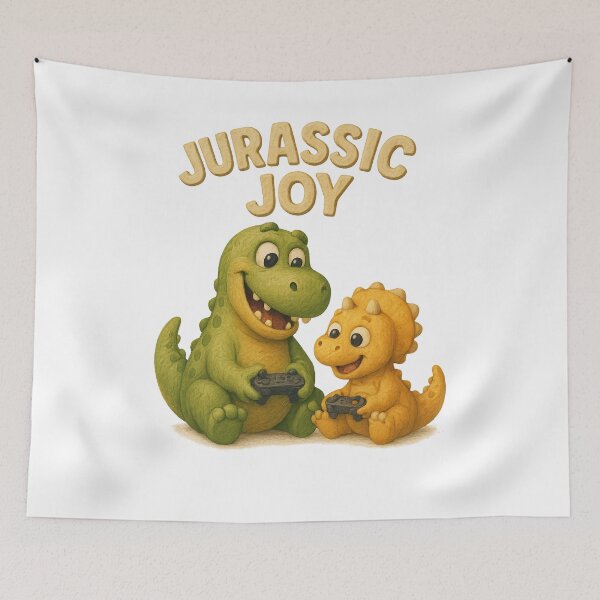 Item preview, Father's Day "Jurassic Joy" - Dino Dad & Son Gaming Time designed and sold by Moons Studio.