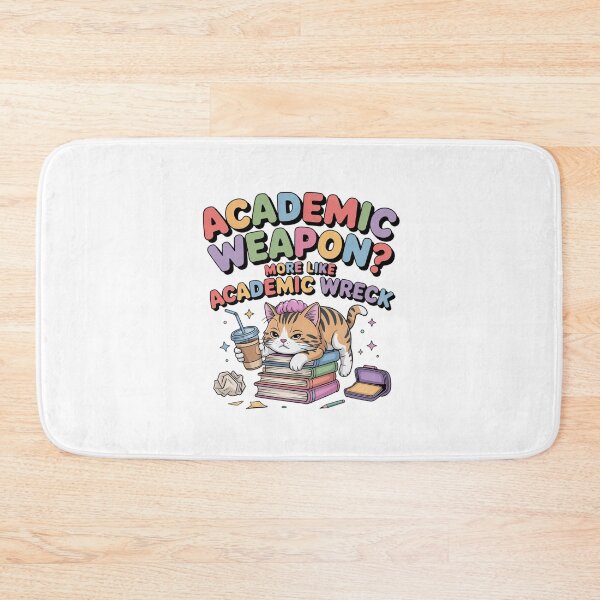 Item preview, Kawaii Academic Burnout Cat – Academic Weapon? More Like Academic Wreck designed and sold by MagicWander.