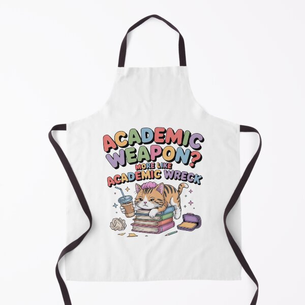 Item preview, Kawaii Academic Burnout Cat – Academic Weapon? More Like Academic Wreck designed and sold by MagicWander.