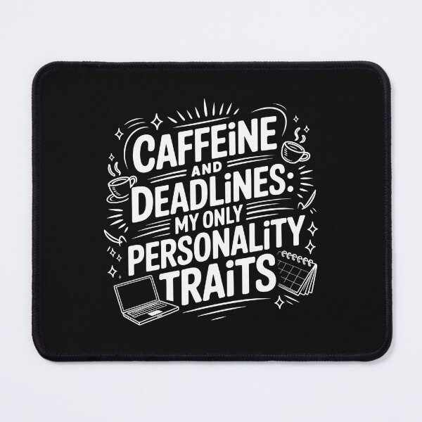 Item preview, Caffeine and Deadlines – Funny Academic Burnout Student designed and sold by MagicWander.