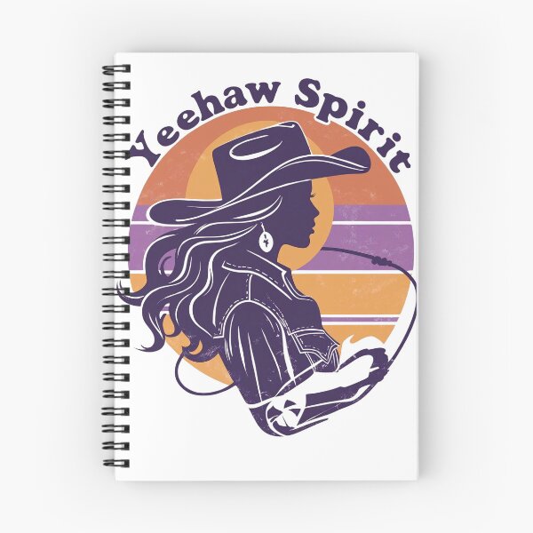 Item preview, A 70s style retro cowgirl silhouette with Yeehaw Spirit designed and sold by Loviness.