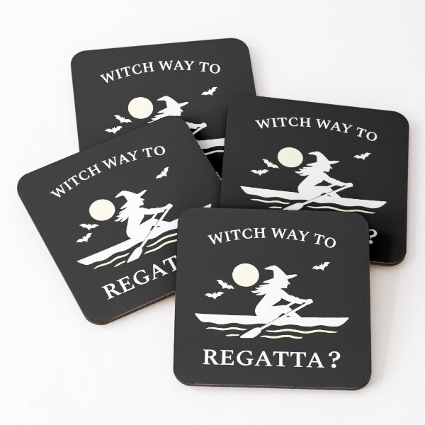 Item preview, Witch Way to Regatta? Rowing Crew Sport Boat Racing designed and sold by LadyInEverGreen.