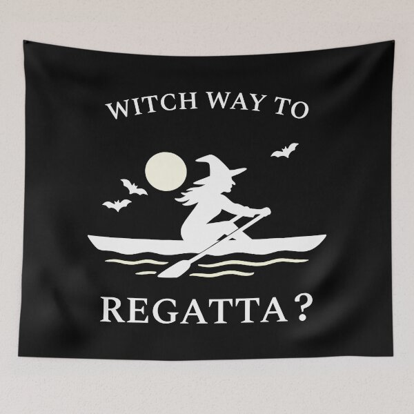 Item preview, Witch Way to Regatta? Rowing Crew Sport Boat Racing designed and sold by LadyInEverGreen.