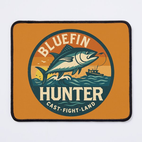 Item preview, “Bluefin Hunter – Cast • Fight • Land” Offshore Sport-Fishing designed and sold by Fierce Wave Supply Co..