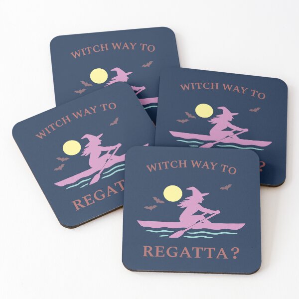 Item preview, Witch Way to Regatta? Rowing Crew Sport Boat Racing designed and sold by LadyInEverGreen.