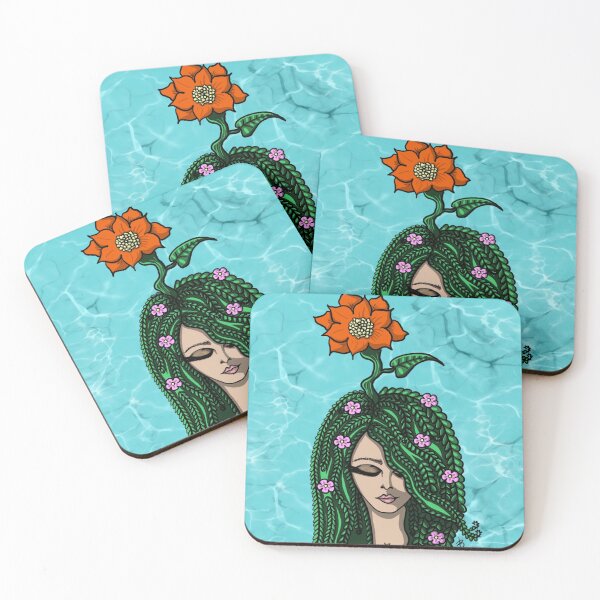 Item preview, Beautiful Water Nymph Art with Background designed and sold by Erika Eclectik's Art Shop.