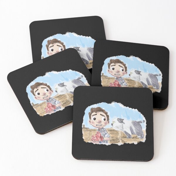 Item preview, Luca and Machiavelli – Whimsical Fan Art of a Boy and a Suspicious Cat designed and sold by from here 2 mars.
