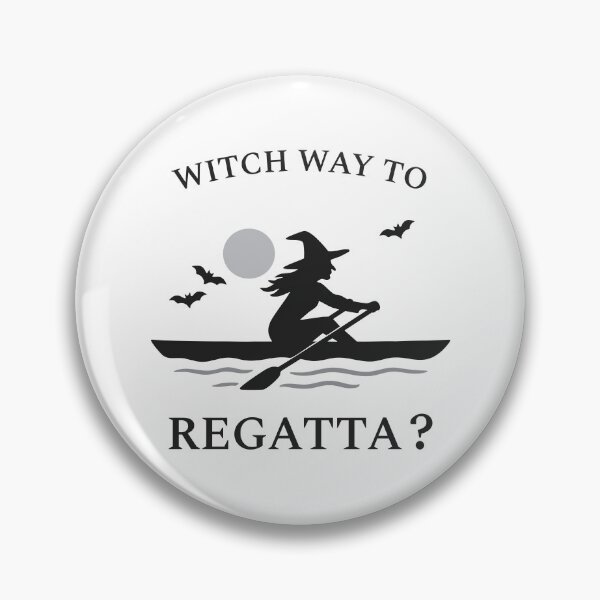 Item preview, Witch Way to Regatta? Rowing Crew Sport Boat Racing designed and sold by LadyInEverGreen.
