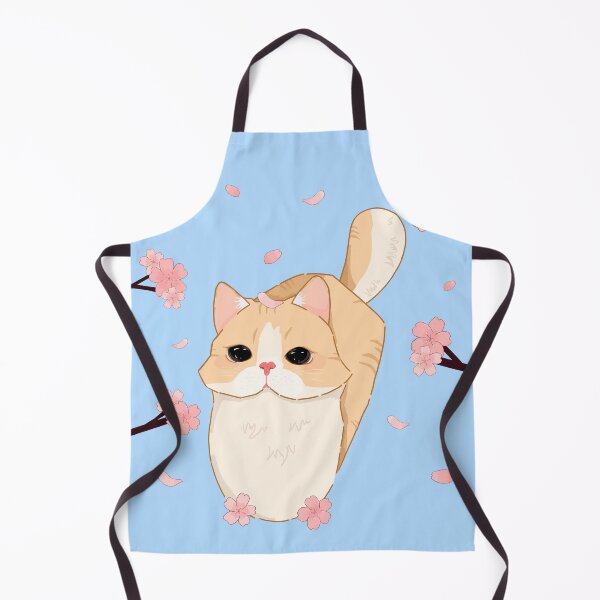 Item preview, cute cat surrounded by cherry blossom flowers and branches designed and sold by AuntieHanHan.