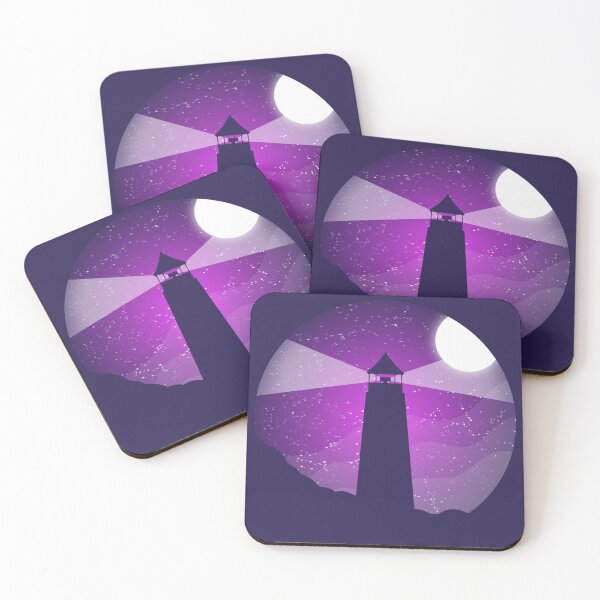 Item preview, Purple Night Lighthouse – Celestial Beacon Art designed and sold by Twiggy94.