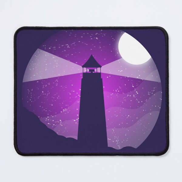 Item preview, Purple Night Lighthouse – Celestial Beacon Art designed and sold by Twiggy94.