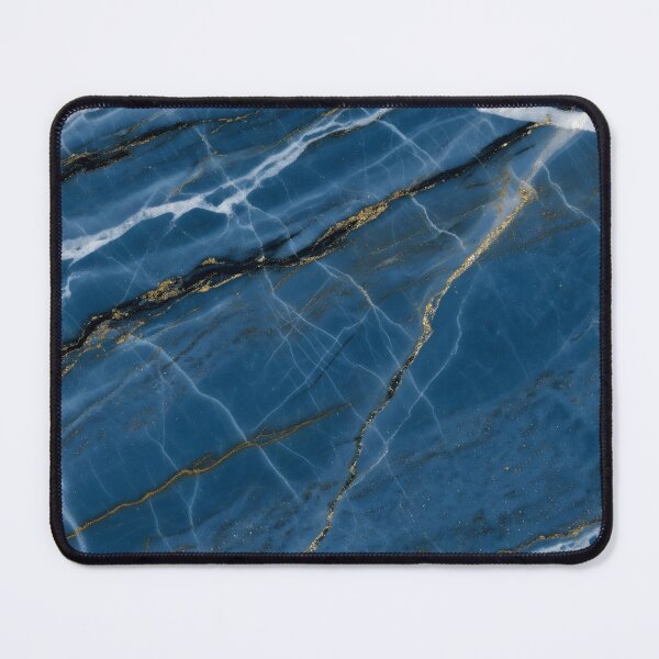 Item preview, Blue Bahia Granite Texture – Deep Blue Stone with White, Black & Gold Veins designed and sold by AV.