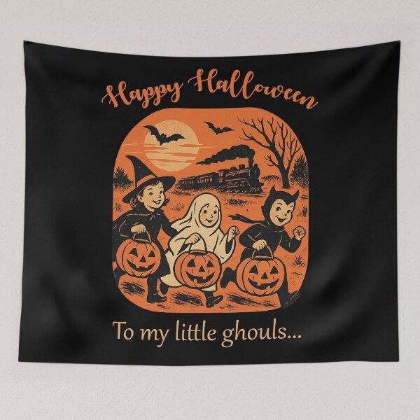 Item preview, Retro 50s, 60s, 70s style Halloween Costumes spooky Bats Witch Ghost Devil Train designed and sold by 90snerd.
