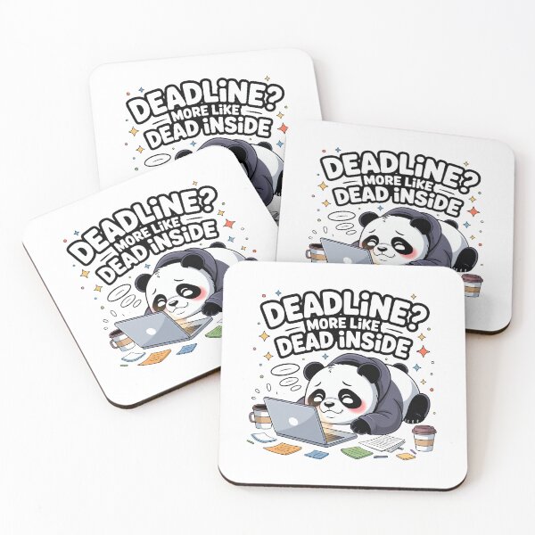 Item preview, Deadline? More Like Dead Inside – Cute Chibi Panda Burnout designed and sold by MagicWander.