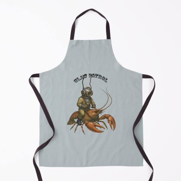 Item preview, Vintage Diver with Diving Helmet Riding on the Back of a Giant Crayfish URM designed and sold by urmaddad.