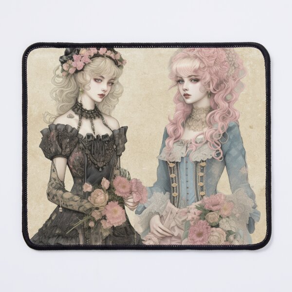 Item preview, Gothic Twins | Pastel Victorian Goth | Blonde and Pink Sisters designed and sold by Radiant-Art.