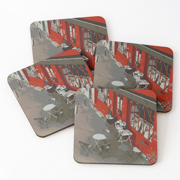 Item preview, Paris Belville, shop windows in red designed and sold by strokes and splashes.
