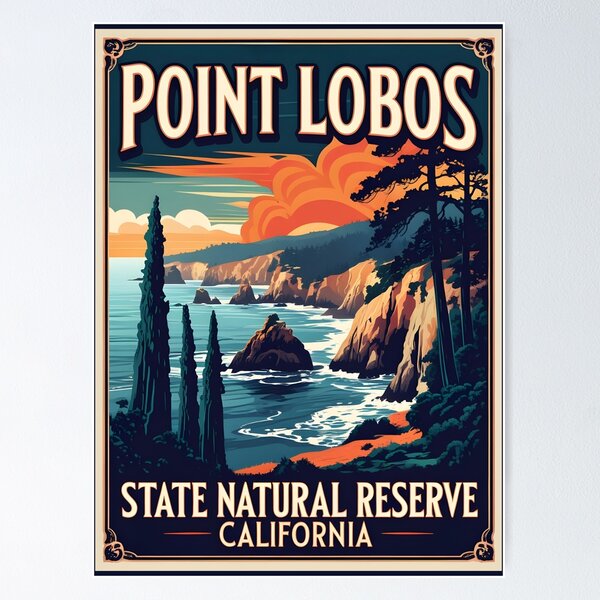 Item preview, Point Lobos State Natural Reserve - California designed and sold by GoodOldVintage.