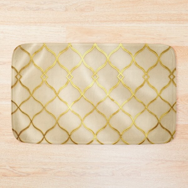 Item preview, Golden Lattice Silk Texture – Elegant Cream Background Pattern designed and sold by AV.
