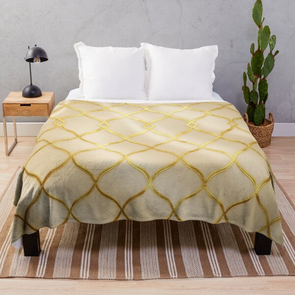 Item preview, Golden Lattice Silk Texture – Elegant Cream Background Pattern designed and sold by AV.