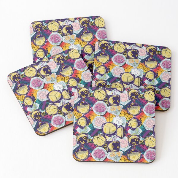 Item preview, Rainbow Rose Moons Dice Repeating Tile Set designed and sold by Ivorycrow.