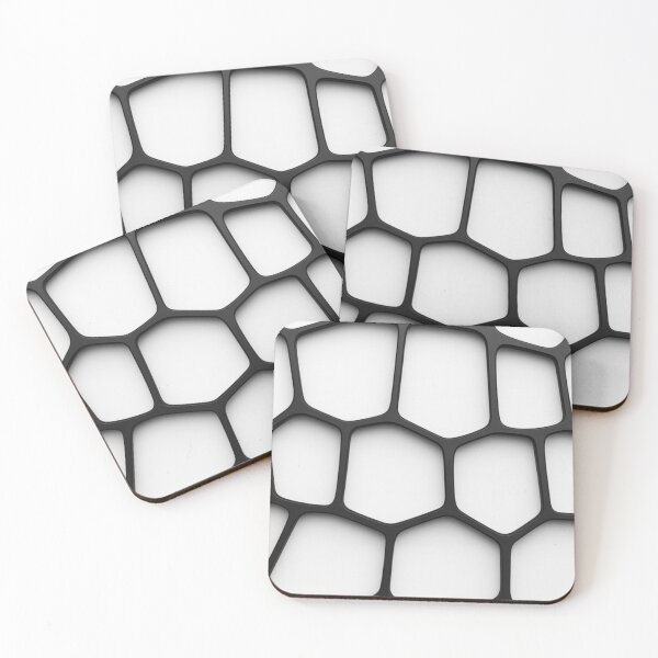 Item preview, Geometric Mesh – Black Modern Cell Pattern designed and sold by Bellassi.