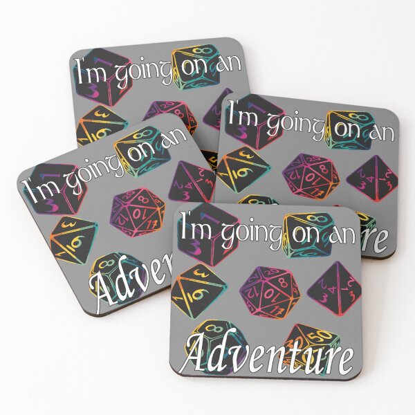 Item preview, I'm Going on an Adventure Rainbow Numbers Black Dice designed and sold by Ivorycrow.