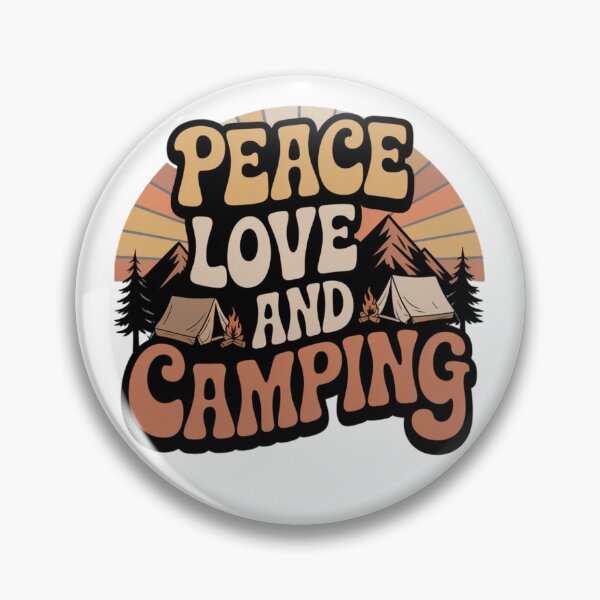 Item preview, Peace Love and Camping Retro Hippie Tent Design designed and sold by Free Soul Designs.