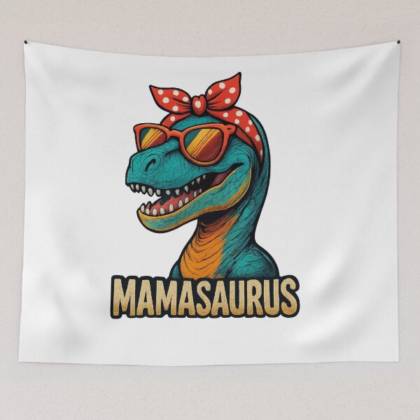 Item preview, Mamasaurus – Funny Dinosaur Mom T-Shirt Design | Cool Retro Dino Graphic designed and sold by Uglyandcute.