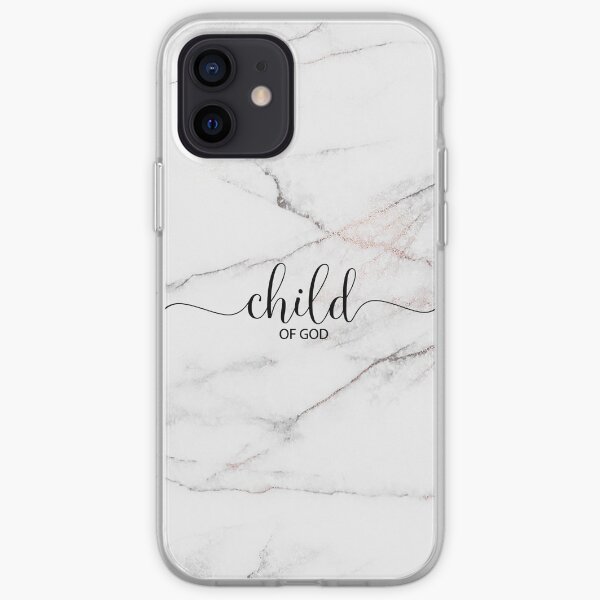 Christian Quote - Child Of God - Marble Stone iPhone Soft Case