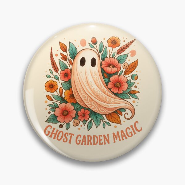 Artikelvorschau, Ghost Garden Magic – Aquarell Blumen Halloween Geist entworfen und verkauft von SoftStyleStudio ⭐⭐⭐.